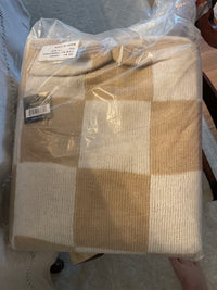 Tan Plaid Throw
