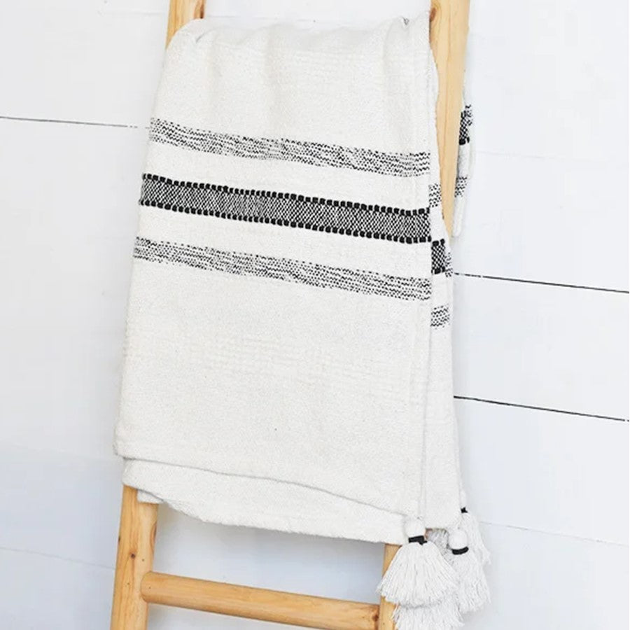 Stripe Throw - Black/White