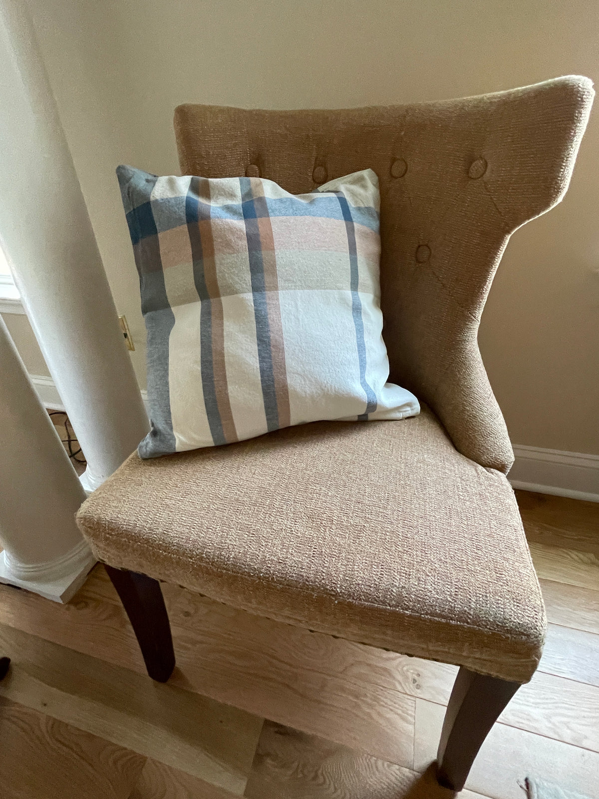 Blue/Tan Stripe Pillow