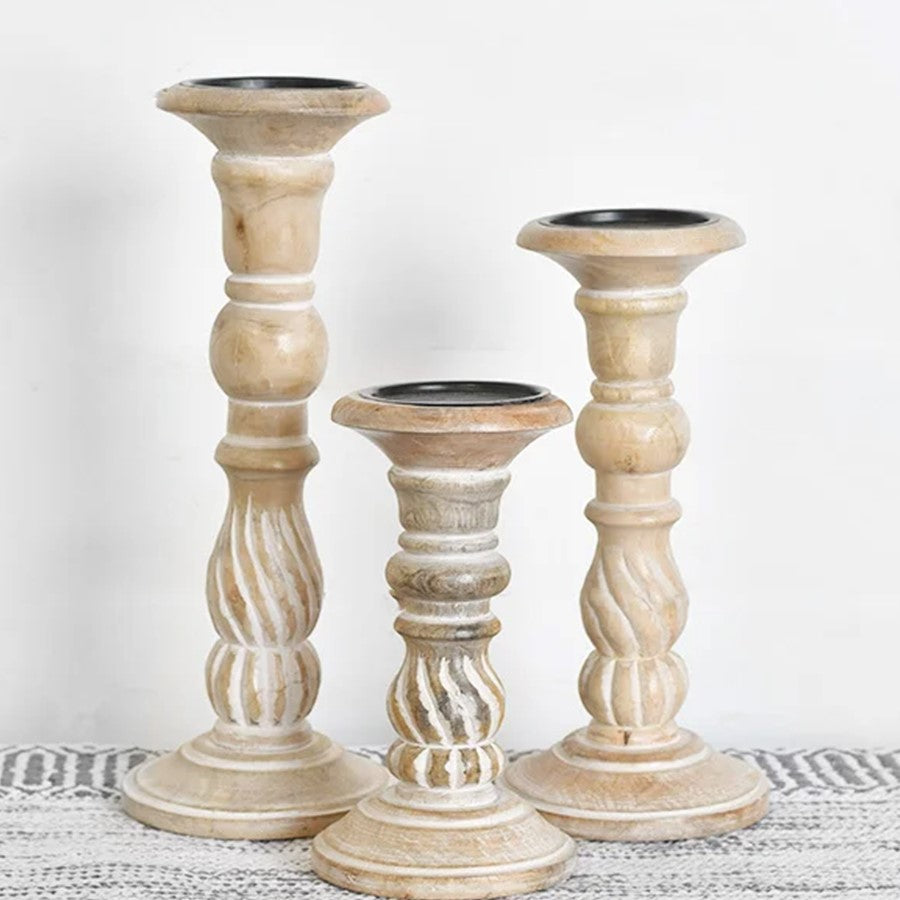 Carved Candle Holders