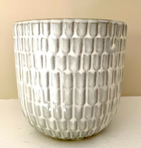 Basket Weave Ceramic Pot - 2 sizes