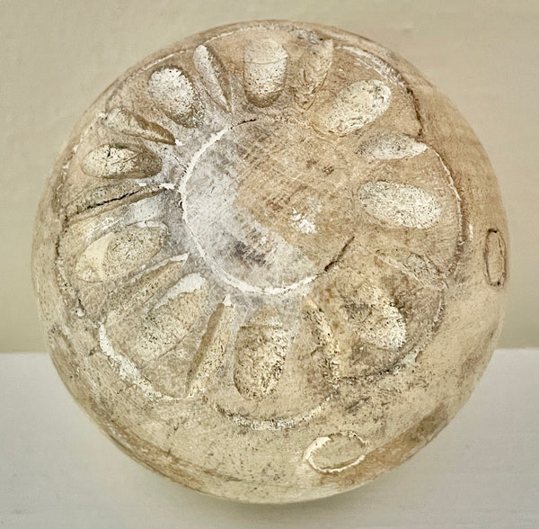 Carved Wood Ball-Small