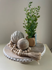 Baby Leaf Group in Wood Planter