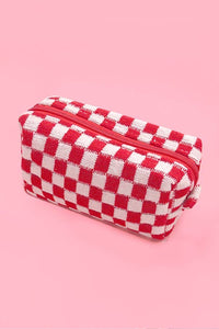 CHECKER MAKEUP COSMETIC POUCH BAG | 40P522