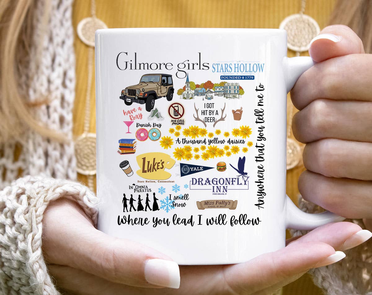 Gilmore Girls Collage - Star Hollow Luke's Diner Coffee Mug