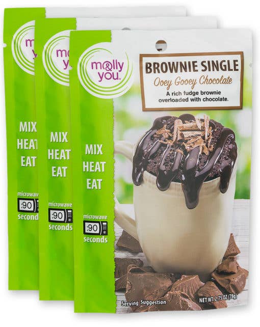 Ooey Gooey Chocolate Brownie Microwave Single