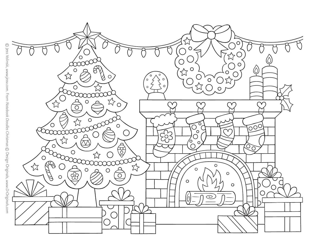 Notebook Doodles Christmas - Holiday Coloring Book