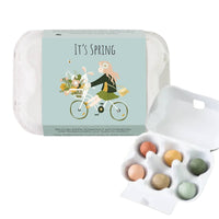 Egg Carton “Hello Spring” – 6 Wildflower Seed Bombs Gift
