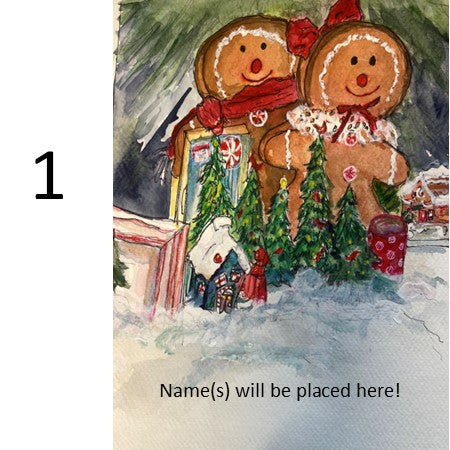 Personalized Holiday Print in a notecard