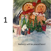 Personalized Holiday Print in a notecard