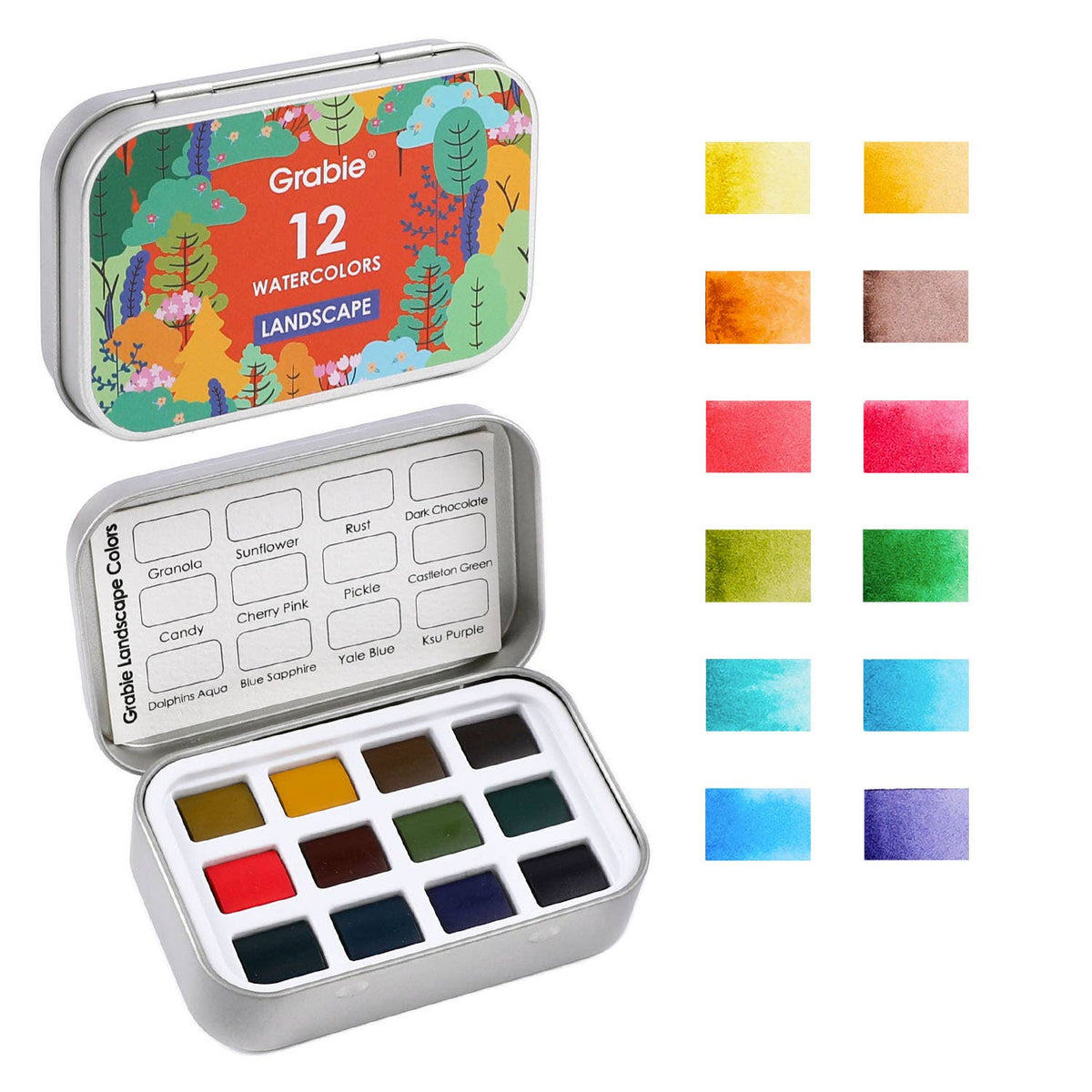Watercolor Pocket Set of 12 - Landscape Colors
