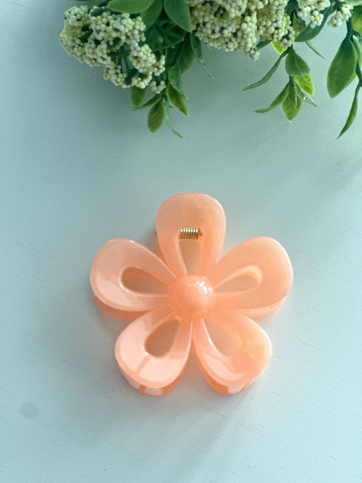 Pop of Floral "Peach" Hair Clip