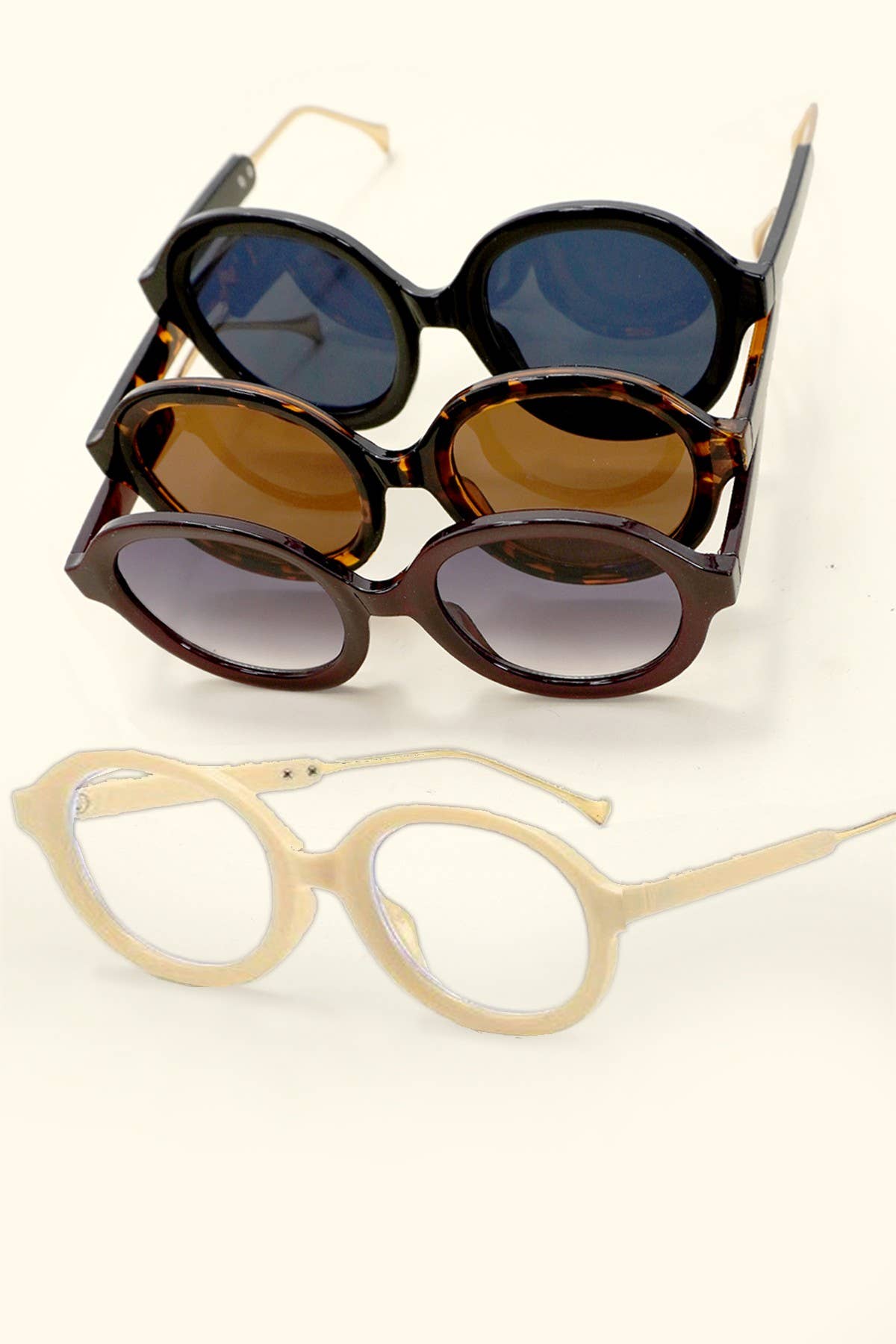 RETRO  ACETATE FRAME UV400 SUNGLASSES | 40SG824-12 Pack