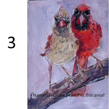 Personalized Holiday Print in a notecard