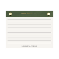 Small Green Gold Rivet Basic Notepad - Stationery