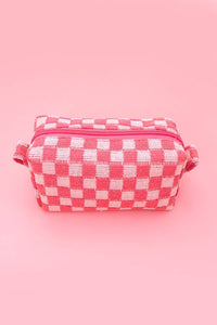 CHECKER MAKEUP COSMETIC POUCH BAG | 40P522