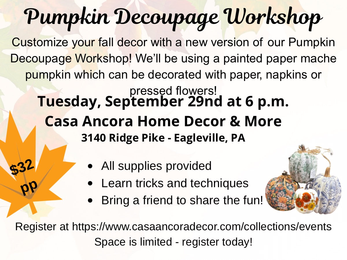 Pumpkin Decoupage Workshop