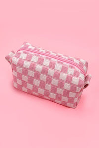 CHECKER MAKEUP COSMETIC POUCH BAG | 40P522