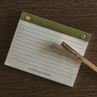 Small Green Gold Rivet Basic Notepad - Stationery
