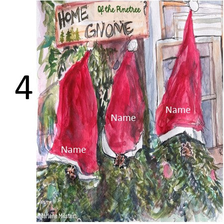 Personalized Holiday Print in a notecard