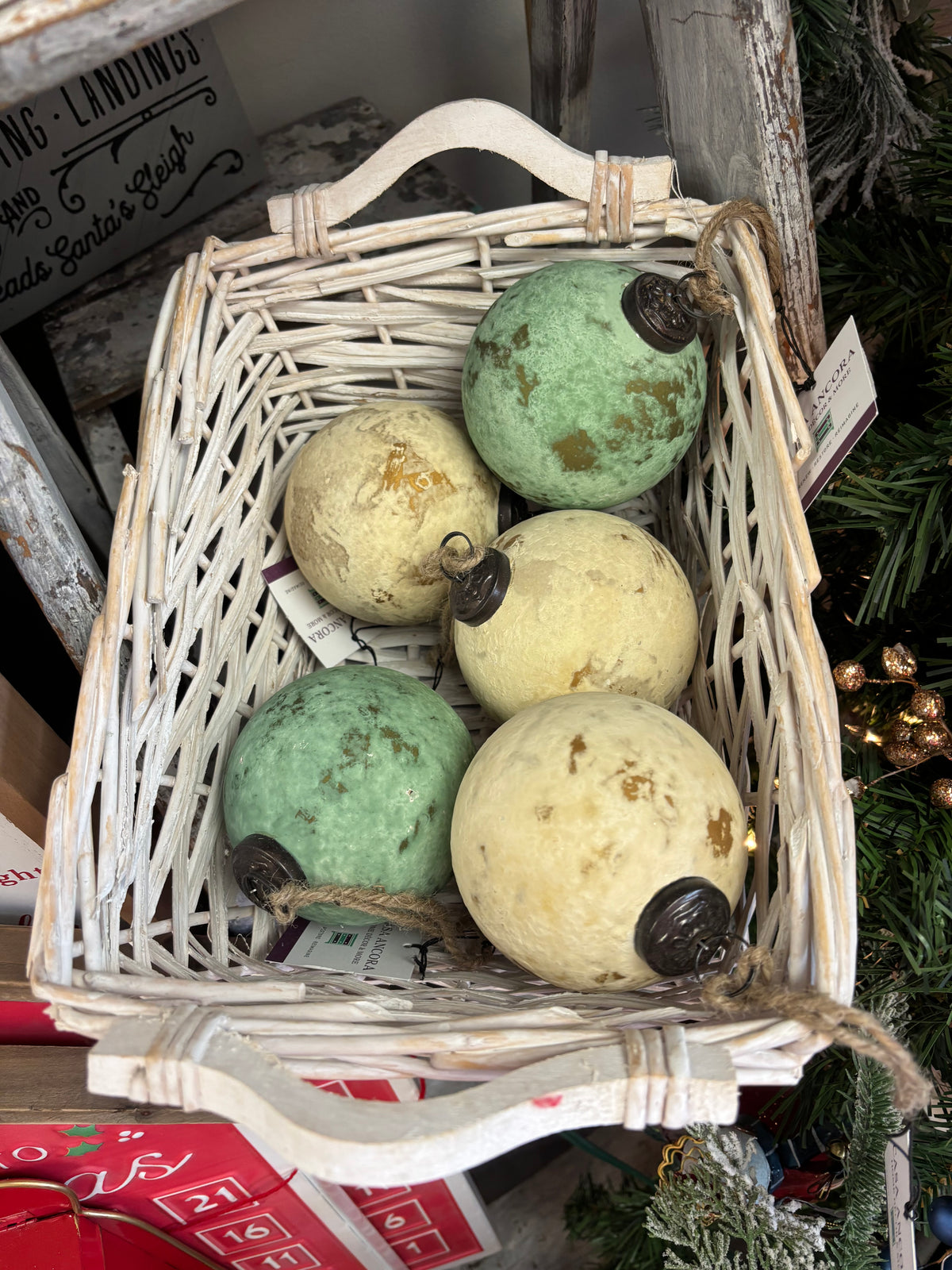 Antiqued Ball Ornament