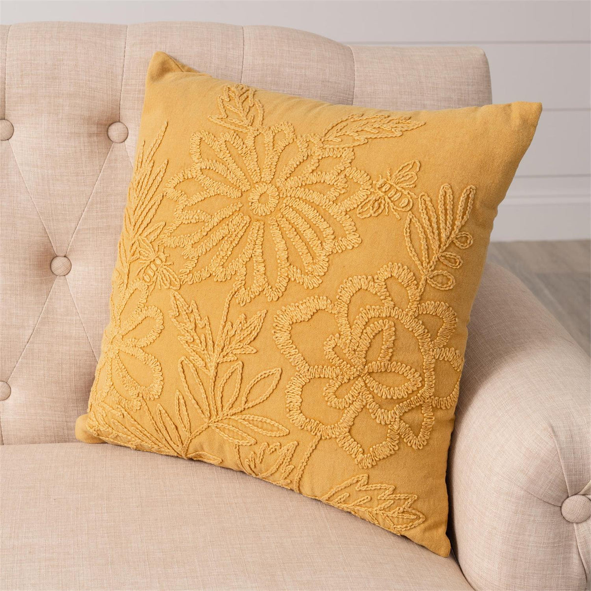 Mustard Stonewashed Pillow