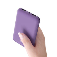 Ultra-Slim & Portable 6600 mAh Power Bank—Retail Packaging: Lilac