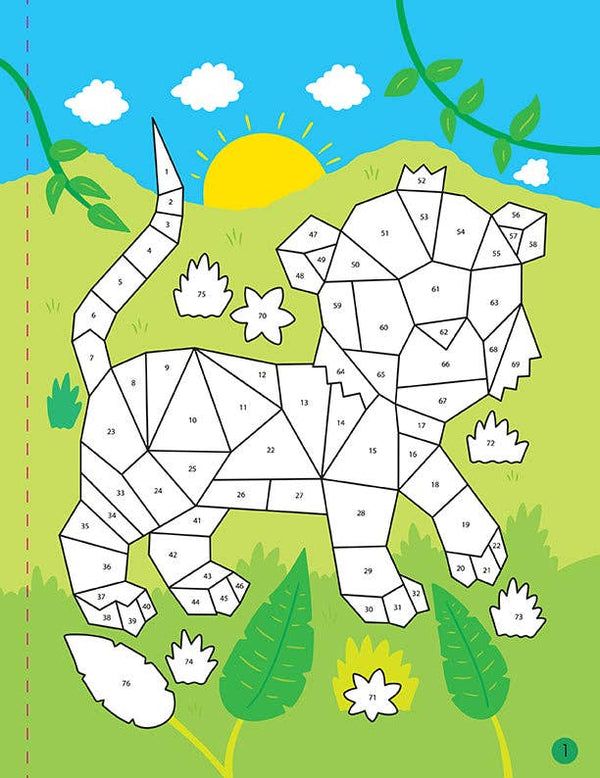 Mindful Sticker By Number: Animals