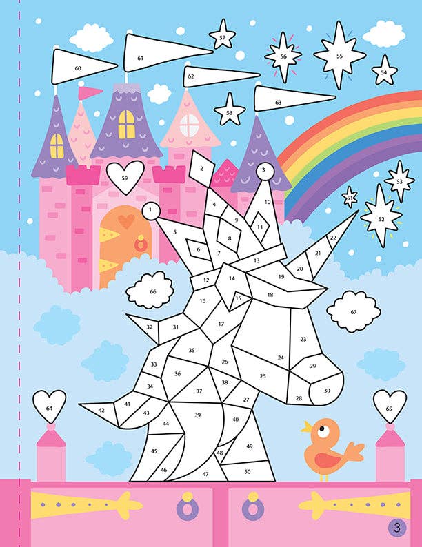 Mindful Sticker By Number: Unicorns