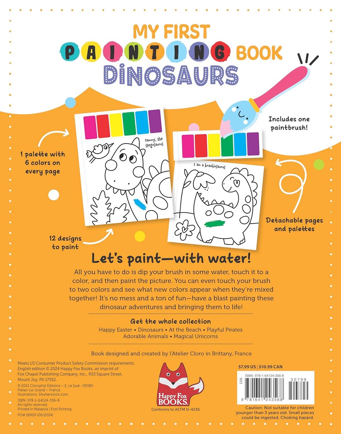 My First Painting Book: Dinosaurs - Palette on Pages