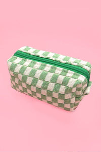 CHECKER MAKEUP COSMETIC POUCH BAG | 40P522