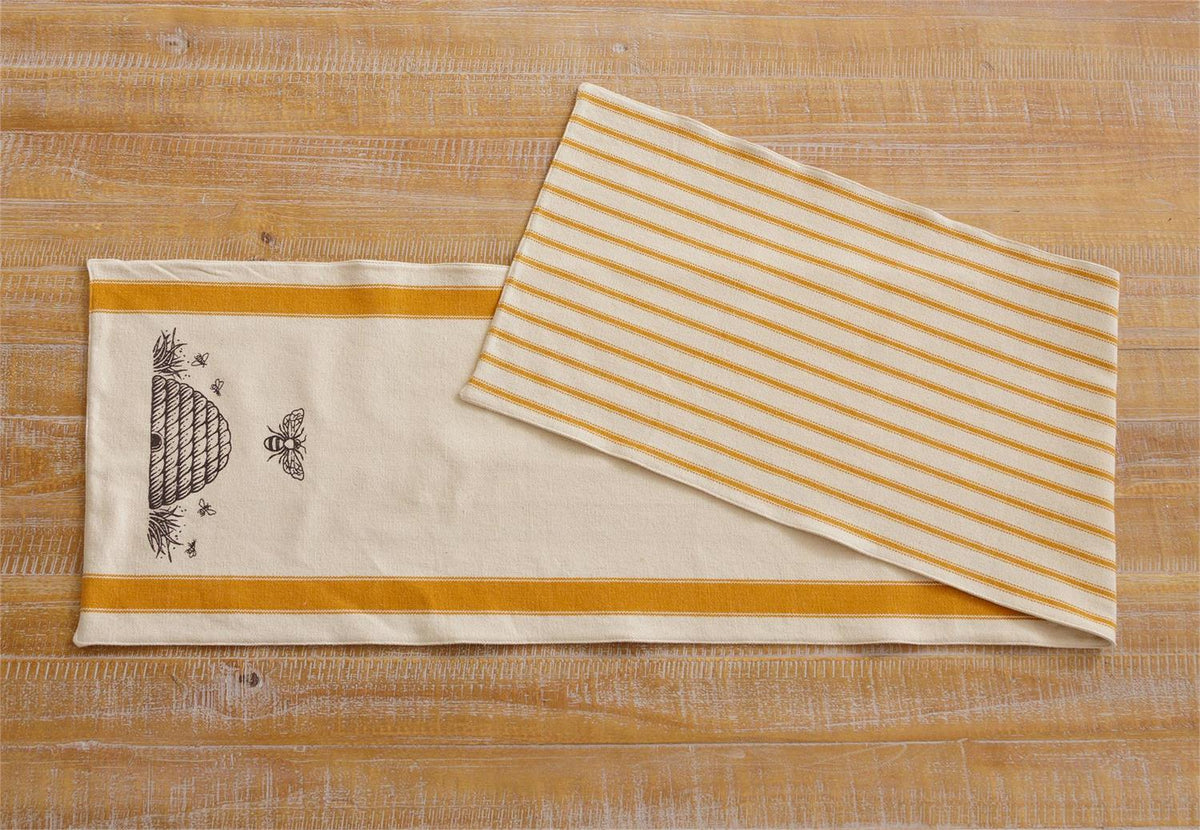 Reversible Bee Hive Table Runner
