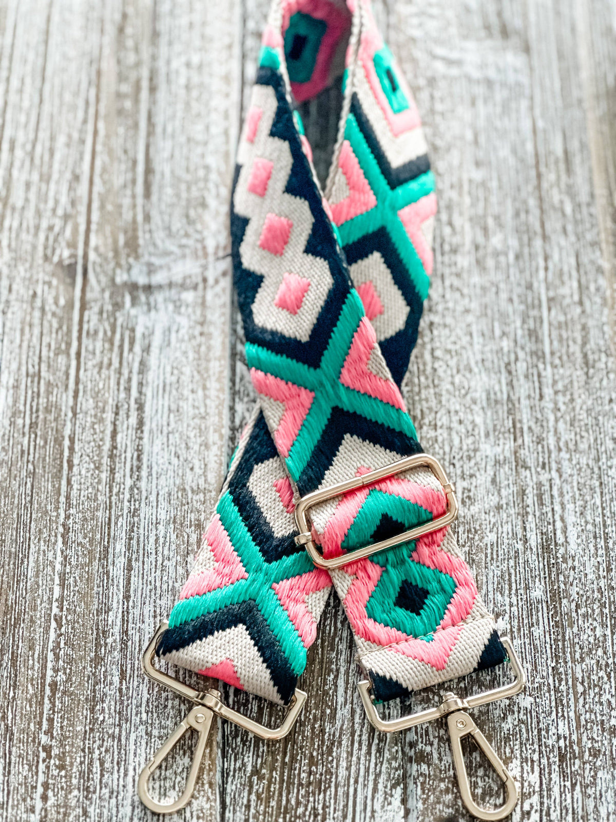 Crossbody Purse Strap "Green Diamond"