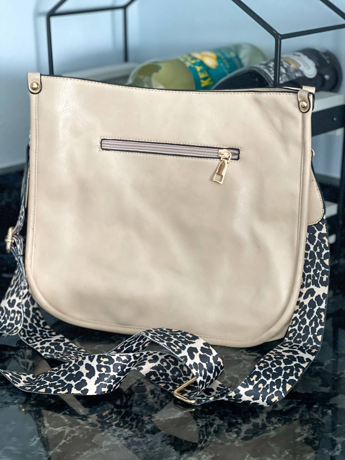 Large Crossbody Purse "Cream"