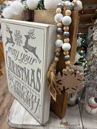Farmhouse Beads with Snowflake