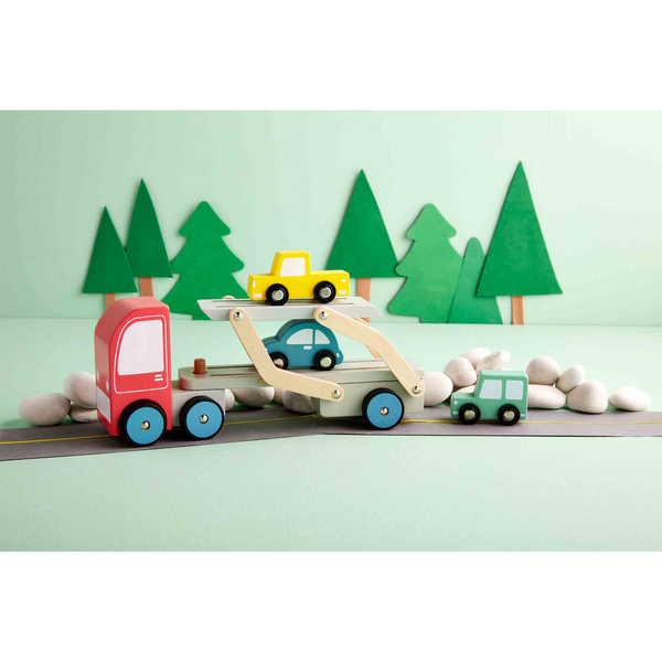 Wood Car Carrier Set