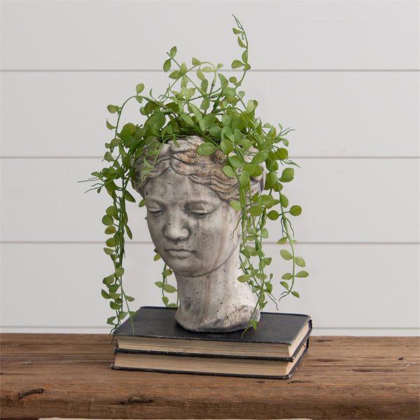 head bust planter pot Lady Head Planter – Casa Ancora Home Decor & More