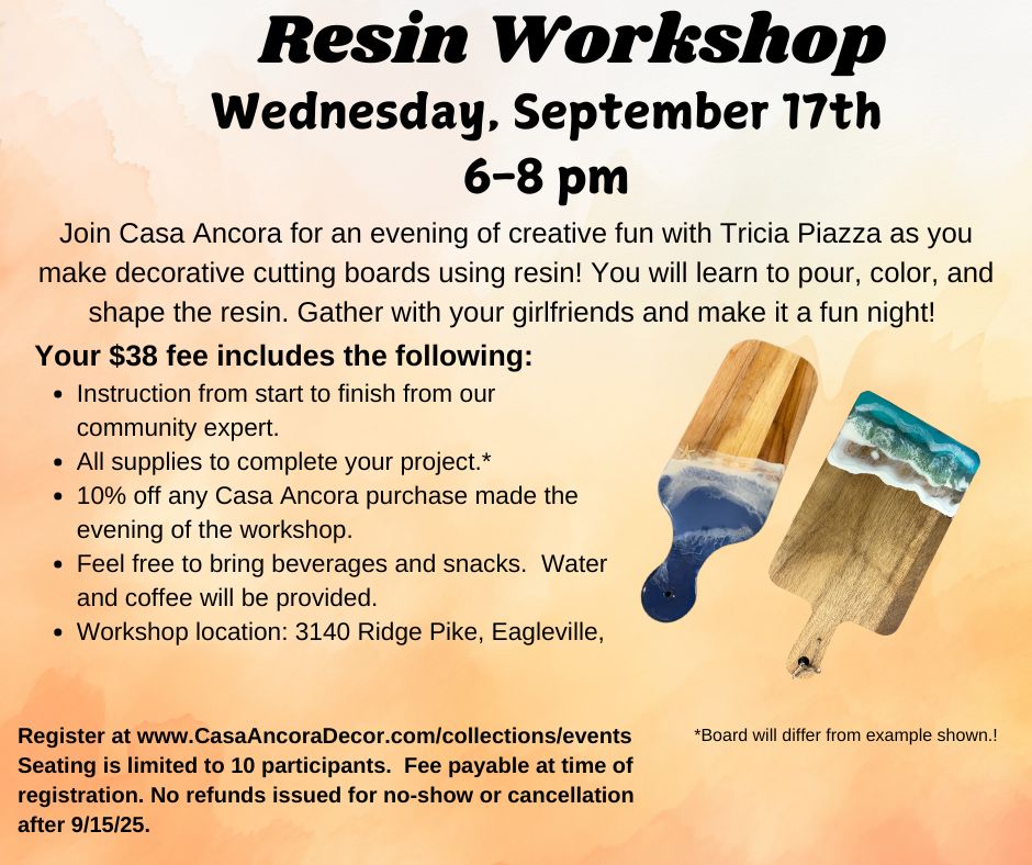 Resin Cutting Board Workshop