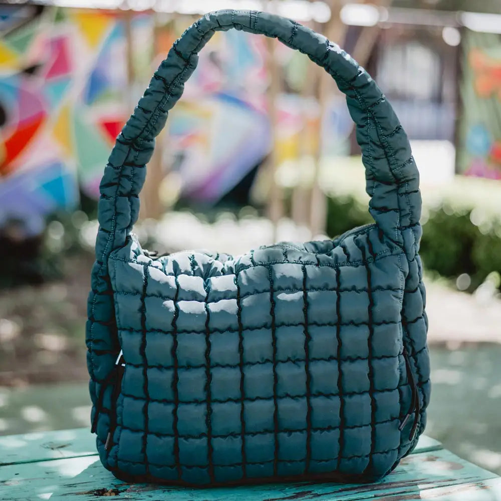 Wave Quilted Hobo Bag