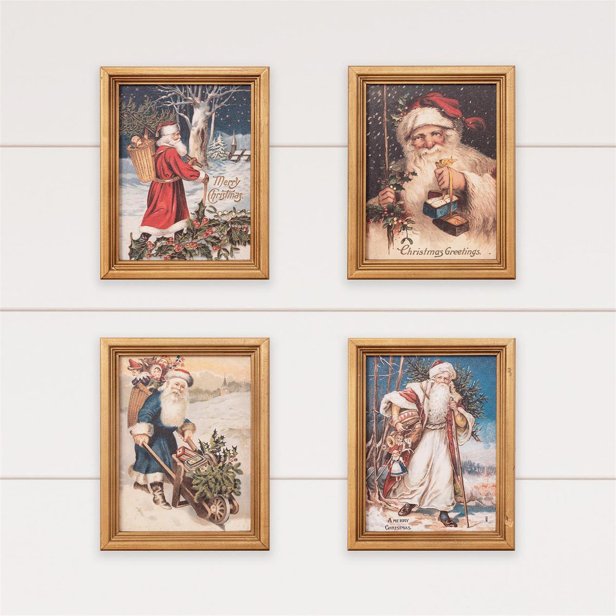 Santa Post Card Framed Print