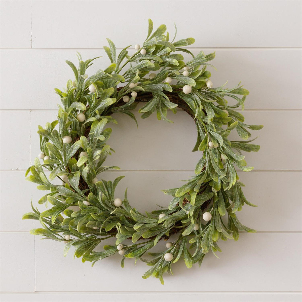 Frosted Mistletoe Wreath