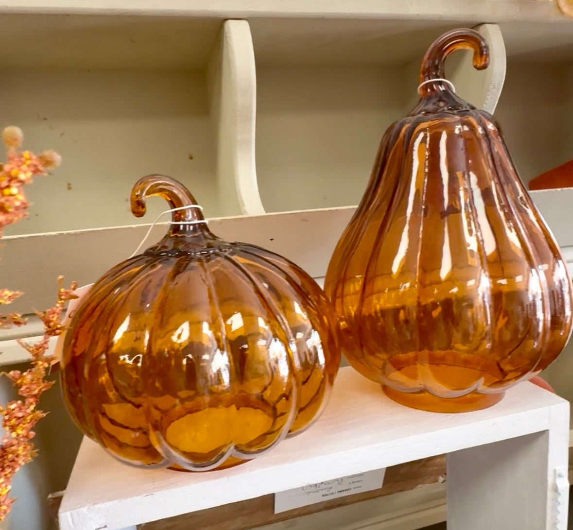 Glass Pumpkin Cloche-Or