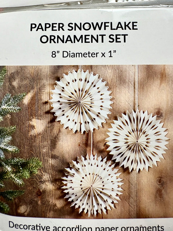 Honeycomb paper Snowflakes-set of 3