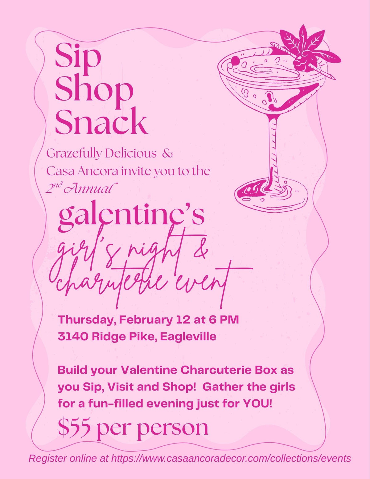 2nd Annual Galentine's Charcuterie Event