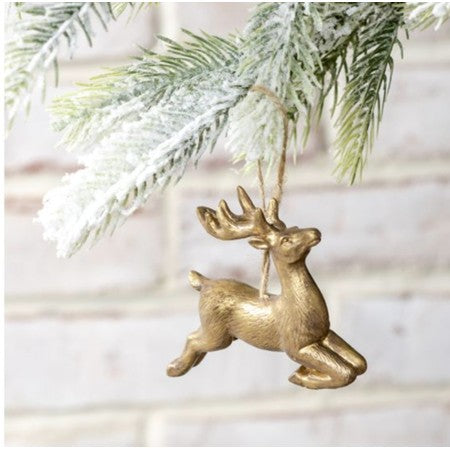 GOLD RESIN DEER ORNAMENT