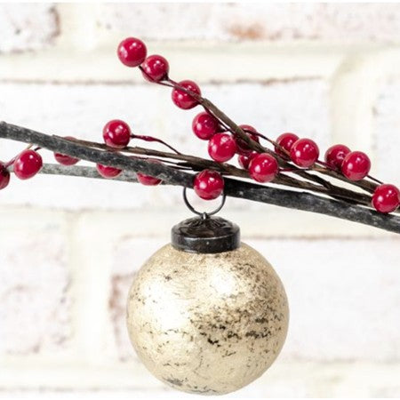 Gold Foil Glass Ball Ornament