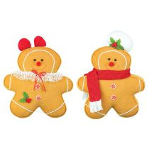 Holly Berry Gingerbread Pillows