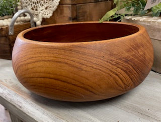 Vintage Teakwood Salad Bowl