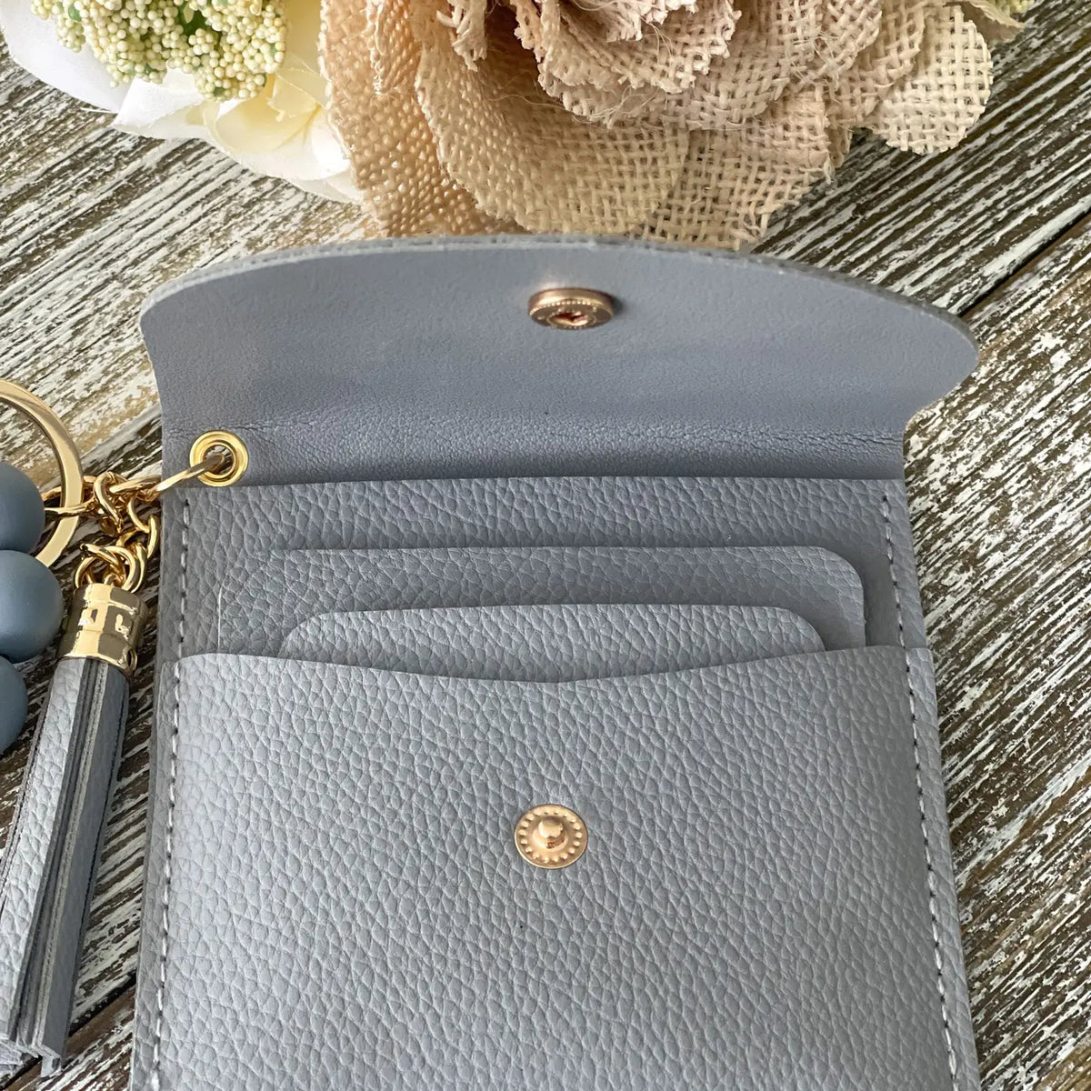 Snap Closure Wallet with Keychain