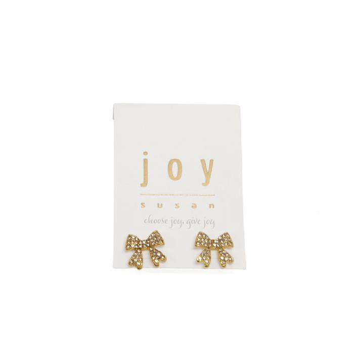 Pavé Bow Post Earrings